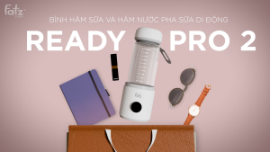 Bình hâm sữa và hâm nước pha sữa di động FATZ BABY Ready Pro 2 FB3827FD hâm sữa từ 37 đến 55 độ C