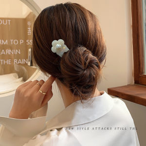 Modern Simple Floral Pearl Hairpins Hairpins Hair Accessories Hair Weave Tools Fresh Outlined Korean Style Fresh Winter Collection