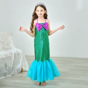 Lilysshop Girls Kids Ariel Mermaid Set Cute Girl Princess Fancy Dress Party Cosplay Costume