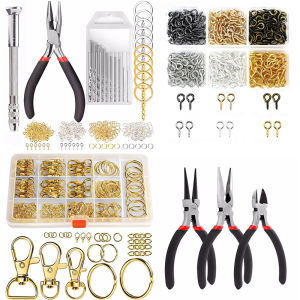 Keychain Making Kit - Keychain Clip with Key Ring Lobster Claw Clasp Swivel Snap Hook Jumprings & Extender Chain for Craft DIY