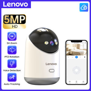 Lenovo | Lenovo 5MP HD IP Camera Home WIFI Security Cameras PTZ Motion Detection 2-Way Audio for Baby/Pet Monitor Surveillance Camera