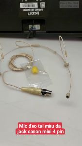 Mic đeo tai Hạt Gạo jack canon 4 pin