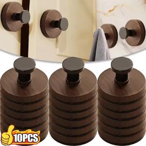 10PCS Wood Suction Cup Hook Reusable Walnut Hanging Hanger Bathroom Wall Hook Coat Storage Rack Home Clothes Towel Key Decor