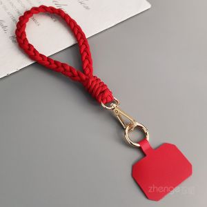 Long Woven Mobile Phone Lanyard Crossbody Style for Men And Women Outdoor Durable New Year Red Thickened Braided Strap Universal