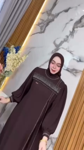 Karina Dress Ceruty Mix Payet Swaroski Baju Dress Wanita Dewasa Terbaru 2026 Kekinian Murah Viral