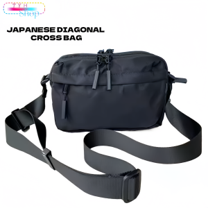 Japanese nylon diagonal cross bag mens and womens casual lightweight Oxford cloth waterproof sports shoulder bag small square bag