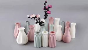 Phong Cách Bắc Âu Nhỏ Bình Hoa Nhựa Đơn Giản Tươi Chậu Hoa Hiện Đại Trang Trí Nhà Cửa Phòng Khách Đồ Trang Trí Hoa Bảo Quản Chai