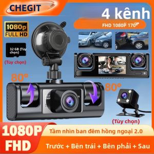 Camera Hành Trình 4 Kênh HD 1080P Camera Trước Sau Trong Xe Với Tầm Nhìn Ban Đêm Phụ Kiện Ô Tô Cảm Biến G Phát Hiện Chuyển Động Máy Ghi Hình Di Động