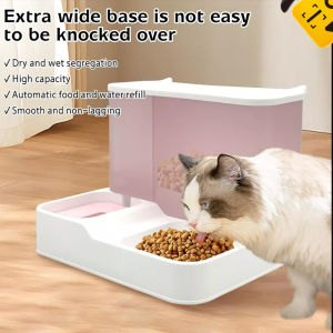 Reddog Tự Động Mèo Thực Phẩm thiết bị đựng nước uống Trọng Lực Vật Nuôi Tự Trung Chuyển thực phẩm khô Bát Và Tưới Nước Nguồn Cung Cấp Dispenser Cho Trong Nhà chó nhỏ vừa Con Chó Con Mèo Con Mèo Con 2 Trong 1