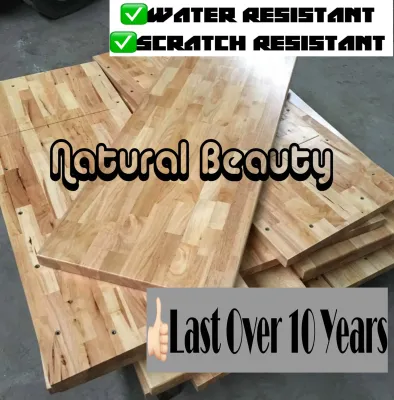 Rubber Wood 20mm 25mm Thickness Table Top Only Rubber Wood Plank