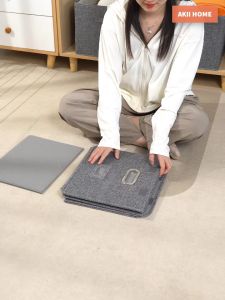 Hộp đựng quần áo nắp liền mở lật khung gỗ MDF bọc vải lanh cao cấp xếp chồng tiện lợi Akii Home TD82