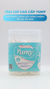 [Lố 12 hộp] Tăm chỉ YUMY Cao Cấp Tăm chỉ nha khoa hộp đứng (TC02-131) 50 cái/ Hộp