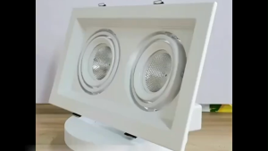 Adjustable Angle Square RecessedCOB Spotlight Indoor Lighting Aluminum Embedded Rectangle Downlight