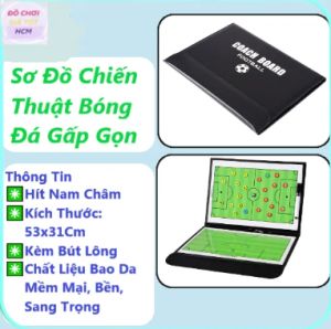 Bảng sa bàn chiến thuật bóng đá futsal sân 5 sân 7 sân 11 gấp gọn nam châm kèm bút - sơ đồ chiến thuật huấn luyện đá banh