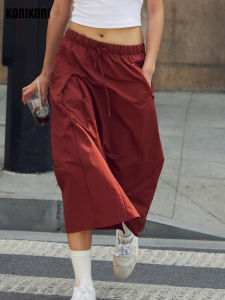 KoniKoni Outdoor Womens Casual Split Sporty Skirt Water-Resistant Breathable Lining Functional Long Skirt Autumn 2024