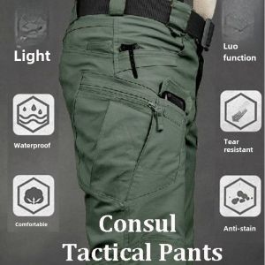 (All Year Round Wearable) Pants Cargo Pants Tactical Pants Ix7 Training Pant Combat Pants Multi-Pocket Overalls Straight Hair