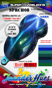 Super Hyper Chameleon Hypershift Ultrashift Pigment Powder 7 Colors Light Blue Green Purple Chromaflair For Paint Binder or Powdercoat SPR08 Juanderhues