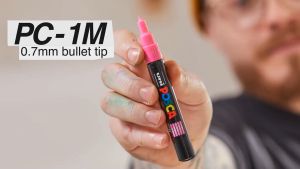 Bút sơn vẽ trên nhiều chất liệu Uni Posca PC - 1M - Ngòi nhỏ 0.7mm (Cây lẻ)