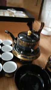 Bộ Ấm Chén Cối Xay Gốm Sứ Tử Sa