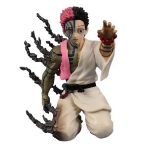 Bandai | Tượng Demon Slayer AKAZA Tư Thế Quỳ 15CM - Mười Hai Kizuki Thượng Nguyệt Tam - Phiên Bản Lời Thú Tội Cuối Cùng Mô Hình Anime PVC Sưu Tầm