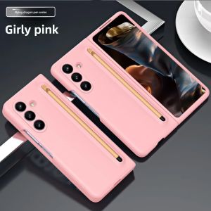 szhaiyu | Shockproof Matte Solid color Phone Case For Samsung Galaxy Z Fold 8 7 6 5 4 Ultra with S Pen Slot Stylus Protection Hard Cover