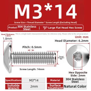 TIANZHUOJINSHU | Stainless Steel Trumpet-Shaped Screws