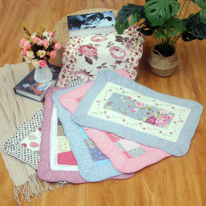 New Cotton Country Cloth Quilted Floor Mat Anti-Slip Living Room Entrance Bathroom Window Seat Small Foot Mat Home Decor