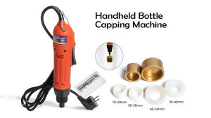 ZONESUN 100% รับประกันแบบพกพาอัตโนมัติเครื่องสูงสุดขวดไฟฟ้าหมวกเครื่องสกรู (10-30MM)