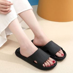 Indoor Home Use Anti-Slip Thick Bottom EVA Couples Four Seasons Slippers Comfortable Soft Step Sensation Men Women Slippers