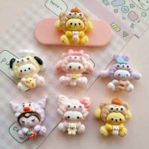 เครื่องประดับเรซิน DIY ลายการ์ตูน Sanrio แหวน ต่างหู กำไลข้อมือ ติดผม เคสโทรศัพท์มือถือ วัสดุเรซิน แฮนด์เมด แหวนรูปดอกไม้