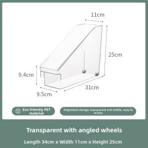 BANGJIAYI | Multipurpose Transparent Storage Box with Wheels