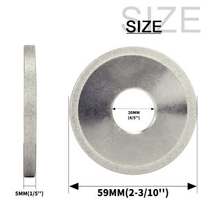 SI FANG 60x20x5x6mm Diamond Grinding Wheel Disc - Sharpening Tungsten Steel Milling Cutter Tool Diamond Grinding Wheels