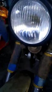 6.5 INCH Motorcycle Universal Round Headlight Vintage Retro With Bracket and grille Lampshade Yellow/White