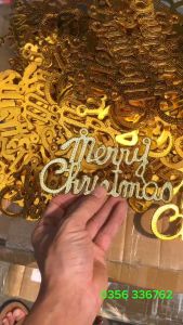 Khung chữ Merry Christmas trang trí Giáng sinh Noel