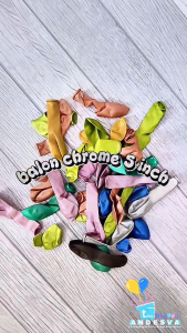 Balon Latex Chrome 5 inch per pack isi 50/ balon metalik CHROME dekor / balon megkilap / balon chrome / balon dekor