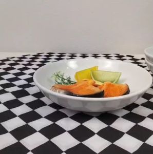 ชามเซรามิค ขนาด 17 ซม. สีขาว ถ้วยเซรามิค ถ้วยสลัด ชามกระเบื้อง จานทรงลึก เคลือบเงา