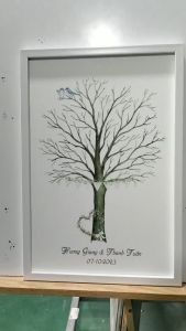 Tranh Wedding Tree In Dấu Vân Tay - Finger Print Tree - Chất Liệu Canvas Trong Ngày Cưới [TẶNG KÈM 4 MÀU NGẪU NHIÊN]
