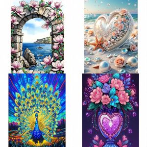 1 landscape and animal diamond painting kit DIY 5D- Frameless Mosaic art home wall decoration suitable for interior decoration