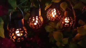 XIWANGFIRE | Outdoor Solar Lights Retro Lantern Lantern Lights Hanging Flame Lamp Landscape Lighting Floor Lights Spotlight Home Garden Decor