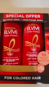 LOréal Paris Elvive Shampoo 400ml + Conditioner 360ml Set | Hair Care Duo from UAE | For Smooth Nourished & Beautiful Hair