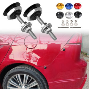 Universal Push Button Billet Quick Release Fasteners Set Racing Car Front Bumper Hood Pin Engine Bonnet Lock Latch Clip Body Kit