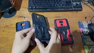 Case HP Untuk VIVO V17 PRO Soft Case Belt Clip Case Armor Kick Standing Hard Case I Crystal