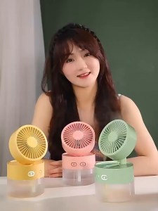 350ml Water Cooler Table Fan Rechargeable Protable Desk Fan Mist Night Light Desktop Fan Air Cooler Usb Humidifier Air Diffuser Portable Air Humidifier Fan Desktop Foldable Water Spray Mist Fan Table Air Fan with Night Light USB Plug