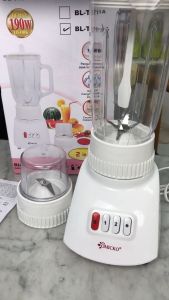 OMICKO Blender Multifungsi 1.000 ml dengan 6 Mata Pisau Stainless Steel dan 3 Kecepatan Tinggi - Putih