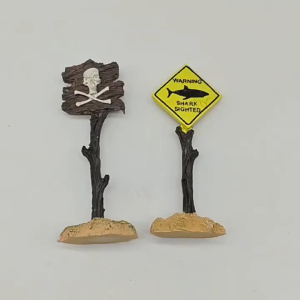 [MALAYSIA STOCK] Aquarium Fish Tank Decoration Shark Warning Sign Decor Ornament Lanscape Hiasan Akuarium Papan