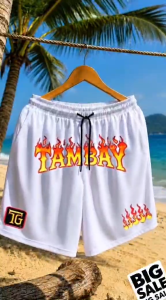 Tambay Flame Sports Jersey Drifit Shorts For Men and Women - 2 Pockets!