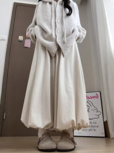 Autumn Soft Glutinous Rice Wide Leg Pants Womens High Waist Drape Loose Lazy Small Size Versatile Casual Skirt Pants