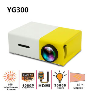 Banchugw 2023 YG300 Projector 320x240Pixels 600Lumens проектор Projector Screen 80inch Led Projector Lens 3.5mm Audio LED Mini Projetor