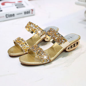Shiny Sandals 1 Inch Heels Korean Fashion Sandals For Women On Sale Flat Wedge With Heels Wedding