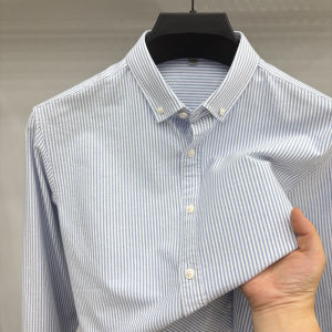 Áo Sơ Mi Nam Tay Dài 100% Cotton Nguyên Chất Oxford Chống Nhăn Chống Nhăn Thoáng Khí Thường Ngày Mùa Xuân Thu Không Cần Ủi